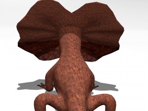 frill necked lizard Model 3D