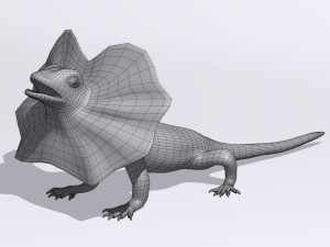 frill necked lizard Model 3D