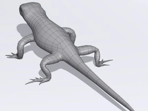 sand lizard lacerta agilis 3D Model