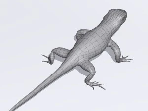 sand lizard lacerta agilis 3D Model