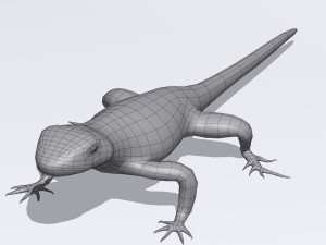sand lizard lacerta agilis 3D Model