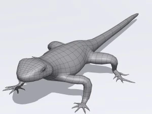 sand lizard lacerta agilis 3D Model