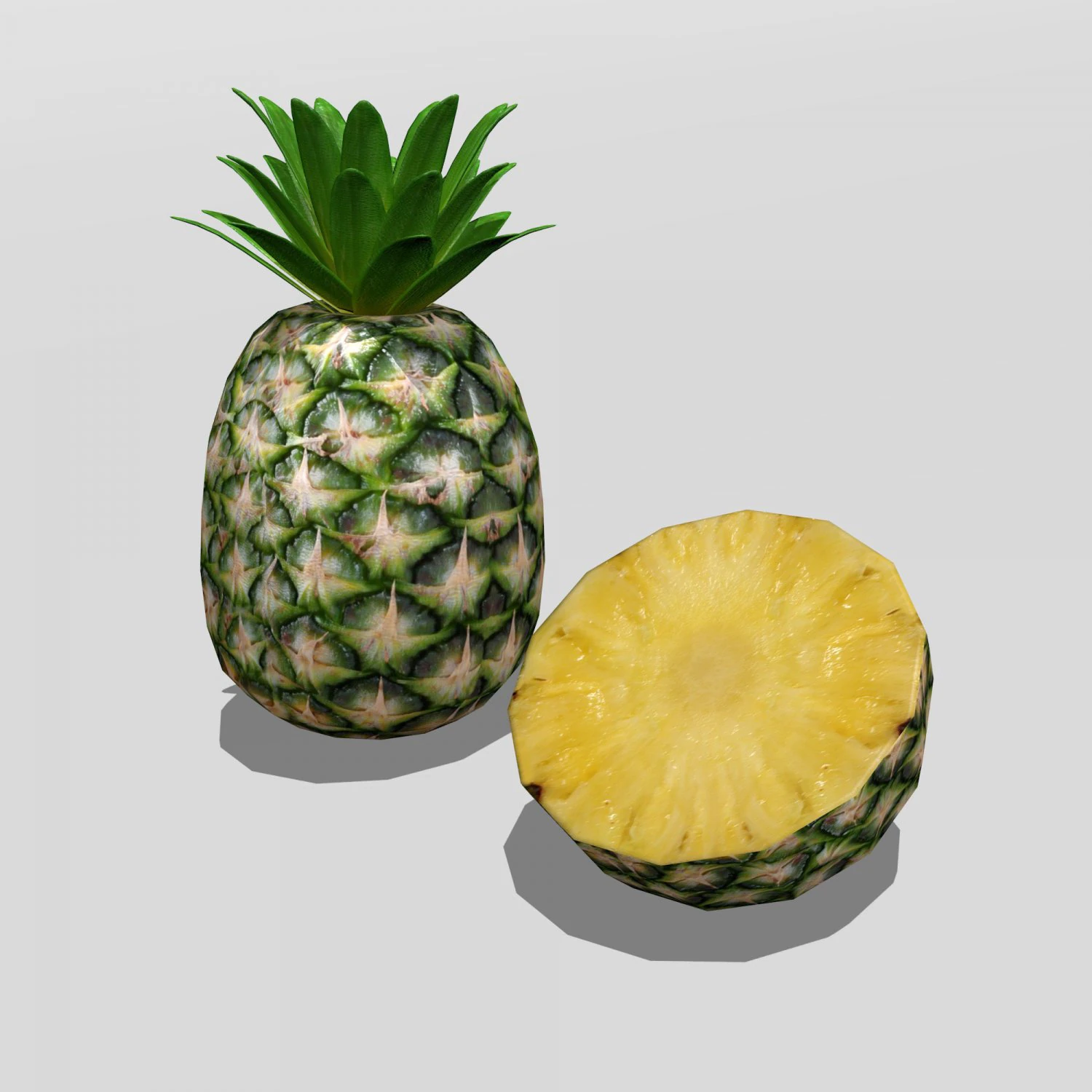 Pineapple 3D Model .c4d .max .obj .3ds .fbx .stl .blend 