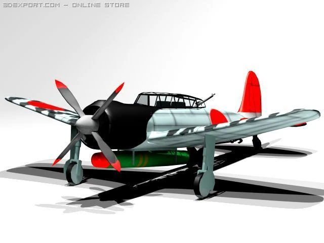 nakajima b6n 3D Model .c4d .max .obj .3ds .fbx .stl .blend