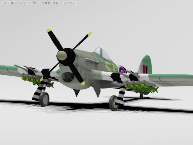 hawker typhoon Modelo 3D .c4d .max .obj .3ds .fbx .stl .blend 