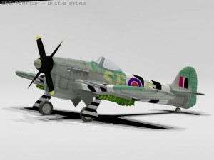 hawker typhoon Modelo 3D