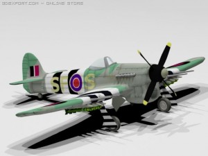 hawker typhoon Modelo 3D