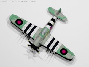 hawker typhoon Modelo 3D