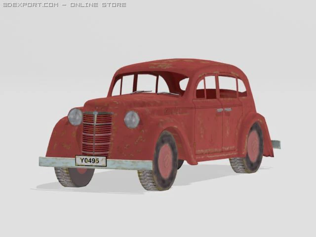 old car 3D Model .c4d .max .obj .3ds .fbx .stl .blend 