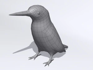 burung pekakak biasa Model 3D