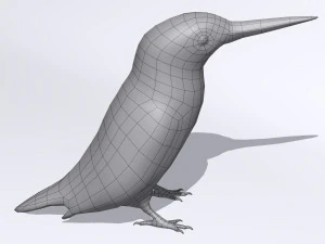 burung pekakak biasa Model 3D