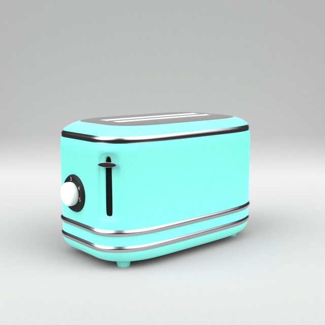 vintage toaster 3d 3D Model .c4d .max .obj .3ds .fbx .stl .blend 