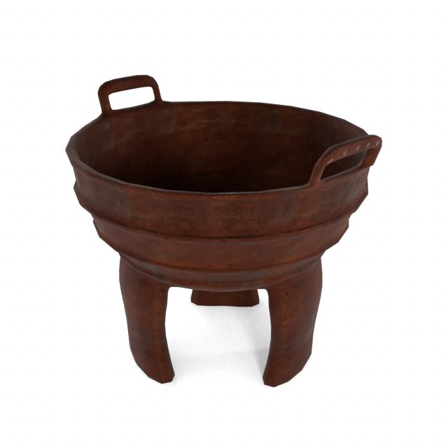 ancient rusty food vessel 3D 模型 .c4d .max .obj .3ds .fbx .stl .blend 