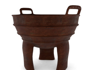 ancient rusty food vessel 3D 模型