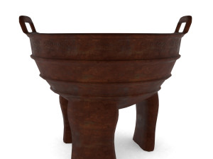 ancient rusty food vessel 3D 模型