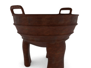 ancient rusty food vessel 3D 模型