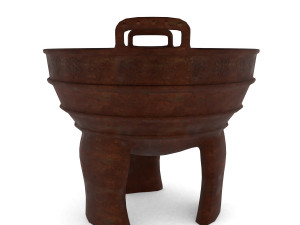 ancient rusty food vessel 3D 模型