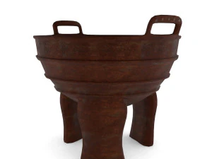 ancient rusty food vessel 3D Model