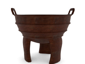 ancient rusty food vessel 3D 模型