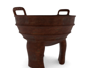 ancient rusty food vessel 3D 模型