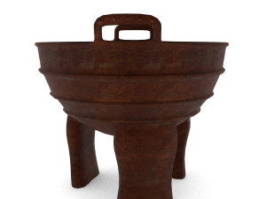 ancient rusty food vessel 3D 模型