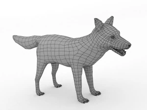 アカギツネ 3Dモデル