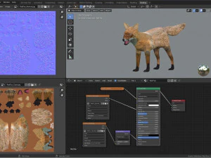 アカギツネ 3Dモデル