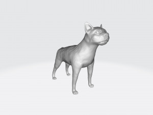 Boston terrier 3Dプリントモデル