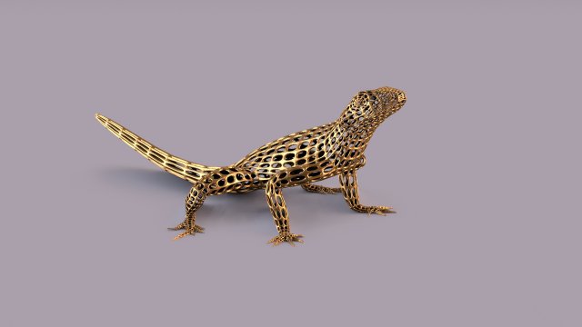 lizard figurine 3D Baskı Modeli .c4d .max .obj .3ds .fbx .stl .blend 