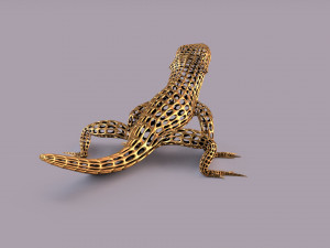 lizard figurine 3D Baskı Modeli