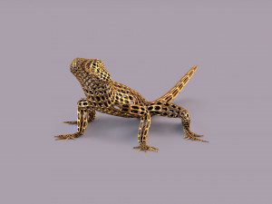 lizard figurine 3D Baskı Modeli