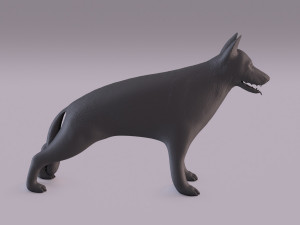 german shepherd 3D-printmodel