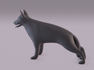 german shepherd 3D-printmodel