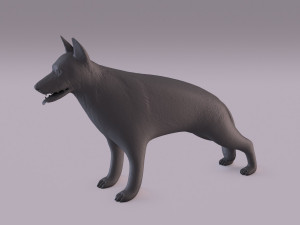 german shepherd 3D-printmodel