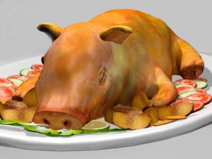 roasted pig 3Dモデル