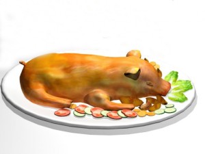 roasted pig 3Dモデル