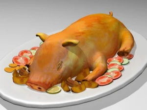 roasted pig 3D Model