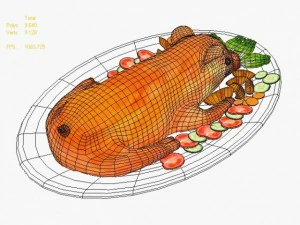 roasted pig 3D Model
