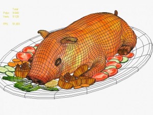 roasted pig 3Dモデル