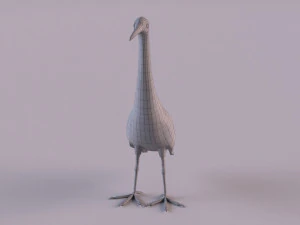 Grey Heron 3D Model