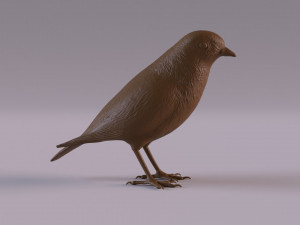 Redstart figurine 3D Print Model