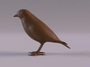 Redstart figurine 3D Print Model