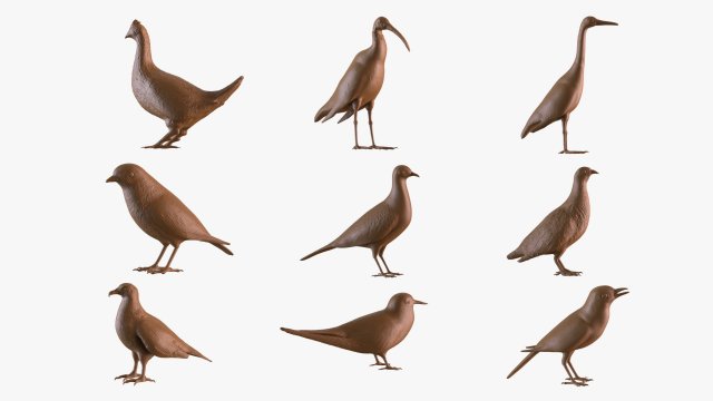 Printable birds 3D प्रिंट मॉडल .c4d .max .obj .3ds .fbx .stl .blend 
