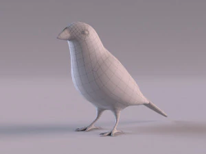 Diamond Firetail Finch 3D Model