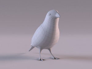 Diamond Firetail Finch 3D Model