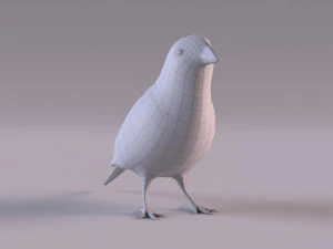 Diamond Firetail Finch 3D Model