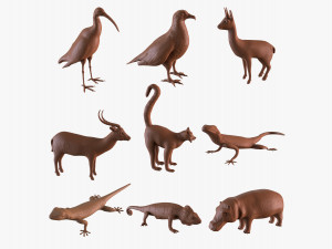 African animals bundle 3D Print Model