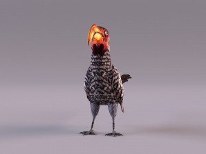 Yellow-Billed Hornbill 3D Model
