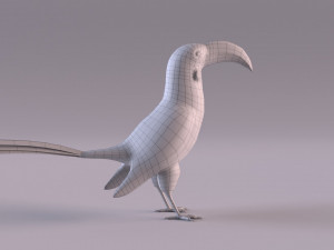 Yellow-Billed Hornbill 3D Model