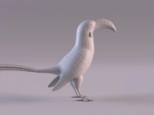 Yellow-Billed Hornbill 3D Model